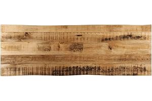 ‎VIDAXL vidaXL Tischplatte, Holzplatte für Tisch Esstisch Couchtisch, Massivholzplatte Baumkante, Ersatztischplatte, 110x40x3,8cm Raues Mango Massivholz