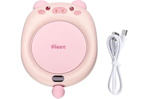 ‎CHINGDE Chingde Tragbar Tassenwärmer USB Elektrischer Kaffeewärmer, Kaffeetassenwärmer, Getränkewärmer, Candle Warmer, mit Temperaturanzeige, 3-Gang-Temperaturregelung, für Milch, Kaffee, Tee, Kakao (Schwein)