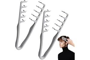 CFYYFC 2 Stück Styling Kamm Mit Textur, Haarstyling-Kamm Mit Breiten Zähnen Für Volumen, Entwirrungskamm Mit Breiten Zähnen, Haaransatz-Volumen-Werkzeug Zum Abdecken Von Pony, Nahtpflege