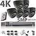 Produktbild HIKVISION 5 MP CCTV Kit Sicherheit System 4 K H.265 DVR 8 CH + & 6 x 5 MP Sony Chipsatz TVI Full HD Metall Gehäuse IP66 Wasserdicht Indoor Outdoor Grau Dome Kameras 20 m IR Nacht Vision einfach P2P Remote View UK Verkäufer ds-7208huhi-k1 mit 2000 GB (2 TB) HDD