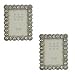 Produktbild Ein Doppelpack von Antiken Vintage und Shabby Chic Stil Metall silber Foto-Rahmen mit Perlen und Kristallen in 10 Styles für 8,9 x 6,3 cm (64 x 89 mm) Bilder  von Sixtrees - 3 x2 Maria