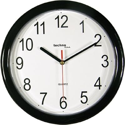 Technoline WT 600 Horloge murale à quartz Noir (Import Allemagne)