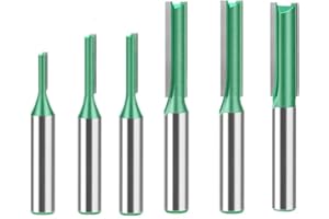 WSOOX 8mm Schaft Nutfräser 6PCS Fräsfräser für Holzbearbeitung Ø3mm,4mm,5mm,6mm,7mm,8mm.