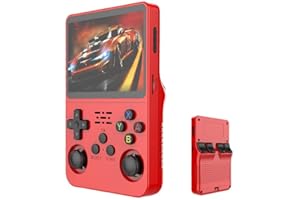 Aidodmom Console de jeu portable R36S, 1 console de jeu contient 40 000 jeux rétro, équipées d'un système Linux open source, d'un écran IPS de 3,5 pouces et d'une batteries de 3 500 mAh