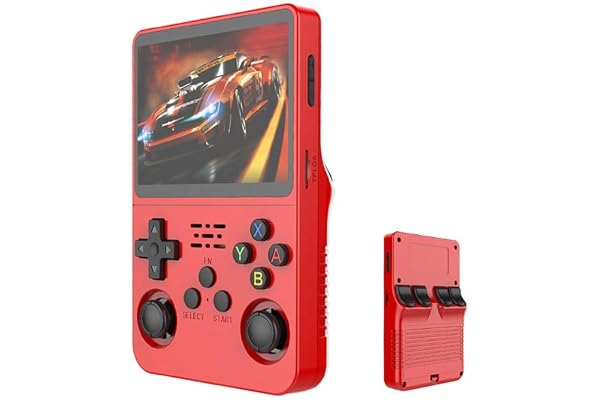 Aidodmom Console de jeu portable R36S, 1 console de jeu contient 40 000 jeux rétro, équipées d'un système Linux open source, d'un écran IPS de 3,5 pouces et d'une batteries de 3 500 mAh