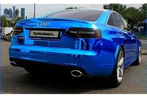 SPEEDWERK-MOTORWEAR STRETCHABLE Chrom Blau für 3D Verklebung Car Wrapping, Spiegelfolie, Chromfolie 0,5m x 1,52m