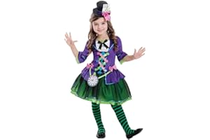 AMSCAN (PKT) (9903193) Child Girls Bad Hatter Costume (9-10yr)