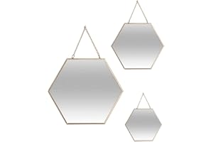 ATMOSPHERA CREATEUR D'INTERIEUR - Set di 3 specchi Dorati l20 25 30cm