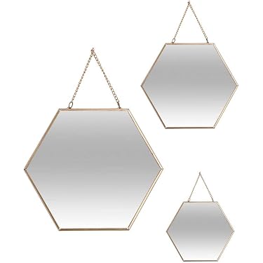 Set di 3 specchi amed d25cm oro - Atmosphera créateur d'intérieur