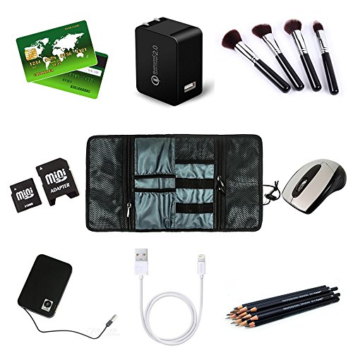 ProCase Tragbare Reisetasche Universaltasche Elektronik-Zubehör Tasche, Reiseorganisator, Kabel,Reisekoffer, Kosmetiktasche (Türkis) - 4
