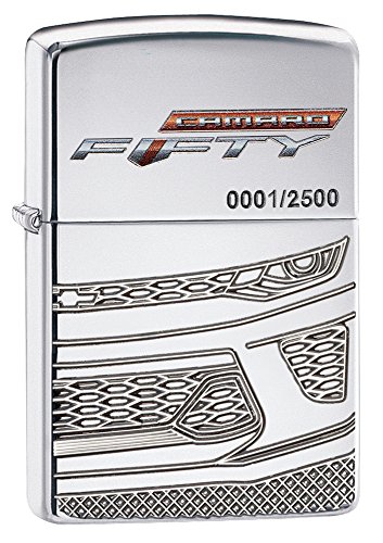 Zippo 16938 Chevy Camaro Armor Case high polished Sturmfeuerzeug, Chrom, silber, 5.8 x 3.6 x 1.8 cm