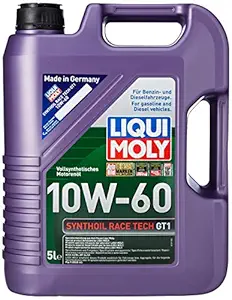Liqui Moly Synthoil Race Tech GT1 10W-60 ACEA A3, ACEA B4, API SL Fully Synthetic Engine Oil (5 L)