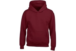 Urban Road Kids Heavy Blend Plain Hoody Hooded Sweatshirt Top for Boys & Girls