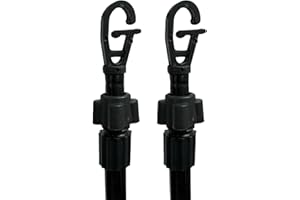 MAXLAND Telescopic Washing Line Prop Pole Clothesline Heavy Duty Home Garden Washing Line Dry Clothes Drying Airer Support Clothes Line Pole Galvanised Laundry Washing Line Poles Extendable to 2.4M Pack of 2