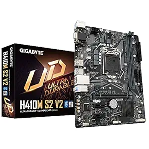 Gigabyte H410M S2 V2 Intel Ultra Durable Motherboard with Intel GbE LAN, Anti-Sulfur Resistor, Smart Fan5