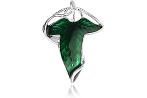 JCHENYE 1 Insignia de Hoja de Elfo Verde en Aleación de Zinc - Estilo "El Señor de los Anillos" - Ideal para Cosplay y Regalo