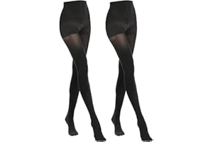 MANZI Women's 1-6 Pairs Classic Opaque Control-Top Tights with Comfort Stretch 70 Denier