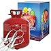 Produktbild Helium Ballongas 420 Liter XXL Einwegflasche für Ballons aus Latex oder Folienballons + 50 Stück Schnellverschlüsse Ballonverschlüsse mit Band von Haus der Herzen®