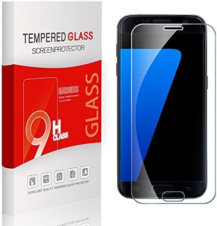 Utmury Screen Protector for Samsung Galaxy S7, Premium Anti Shock Ultra Clear Tempered Glass Screen Protector 9H Hardness Tempered Design Glass Screen