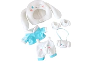 niannyyhouse 20cm Plush Doll Clothes Blue Dog Suit 8in Doll Dress Up