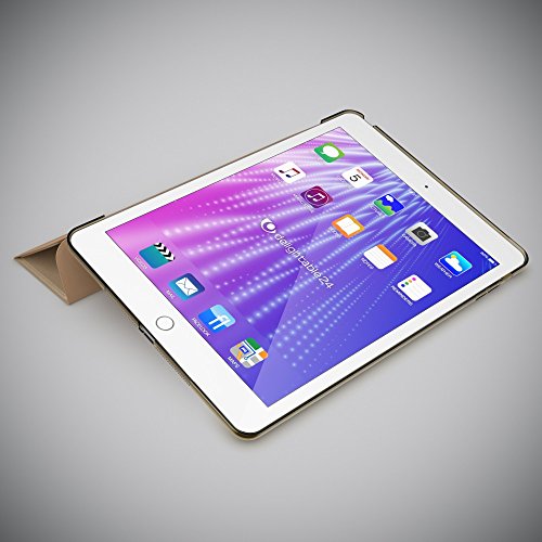 Apple iPad Air 1 Hülle Smart-Case von NICA, Ultra-Slim Cover Dünne Tablet Schutzhülle, Kunst-leder Hardcase Multi-Ständer Tasche, Display-Schutz & Backcover Flip-Case Klapphülle Sleeve – Gold - 8