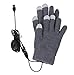 Price comparison product image Obbomed MH-1005G Touchscreen USB 5V Carbon Fiber Heated Warming Full Finger Gloves – Power by Power Bank, PC, Computer, adapter– can use on cell phone, iPad, iPod, iPhone, Note, Smartphone, Tablets Texting Gloves