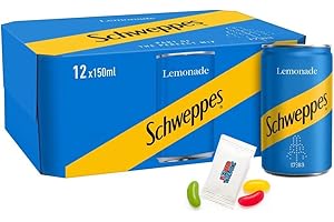 Schweppes Lemonade 150ml Mini Cans - Soft Drink 12-24Pcs Boxed Treatz (24 x 150ml)