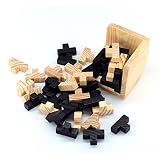 3d aus Holz Gehirn Teaser 54 T-förmige Tetris Blocks Geometrische Intellectual Jigsaw Logic Puzzle pädagogisches Spielzeug für Kinder und Erwachsene Tier Magnet Puzzle, Holz 3D Holz Klassische Rätsel Jigsaw Sperre Intelligenz Puzzle pädagogisches Spielzeug Geschenk für Kinder und Erwachsene, Set 6-teilig (gelb2) - 3