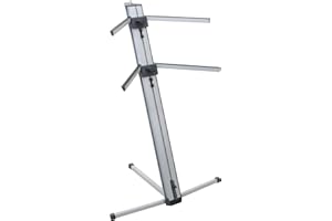 Classic Cantabile KS-100 Double Keyboard Stand Silver