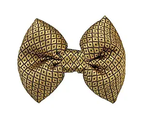 For The Fur Kids Festive Dog Bow Tie: Dog Indian Clothes for Weddings, Festivals (Golden)