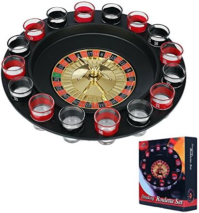 Drinking Roulette Set with 16 Shot Glass Roulette Drinking Game Game for Party Game Set With Shot Glasses