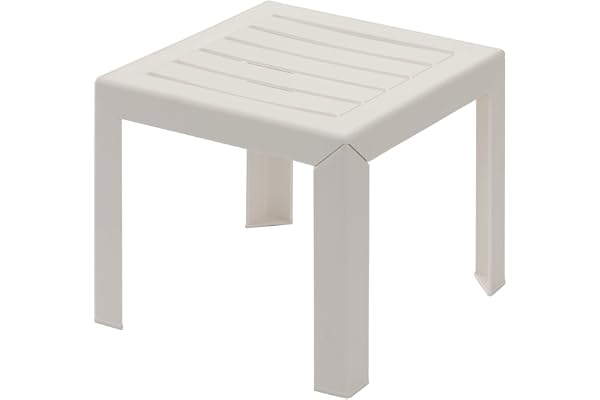 GROSFILLEX 53001004 Miami Table, Blanc, 40 x 40 cm