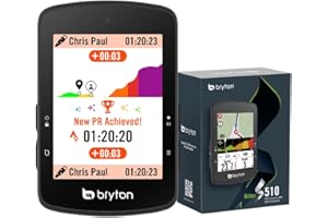 Bryton Rider S510 Computadora GPS para Ciclismo con Pantalla táctil de 2.8", Mapa de Europa sin conexión, Radar de Bicicleta, 30h de batería, navegación Giro a Giro, Resistente al Agua.