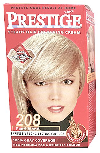Vip's prestige crema colorante para el cabello, color rubio perla 208