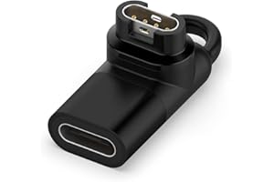 HOMTERN Ladeadapter für Garmin Instinct 2 2S / Fenix 7 7S 7X 6 6S 6X Pro 5 5S 5X Plus/Vivoactive 4 4S 3/Venu Sq 2 2S/Forerunner 45 245 645 935 945, Ladekonverterstecker (für Typ C)