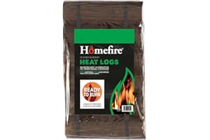 Homefire High Energy Ultra Dry Heat Logs Open Fire Log Eco Wood Fuel (36 Heat Logs) (12 Heat Logs)