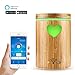 Produktbild Vingtank Wifi Smart Aroma Diffusor Herz hohlen Bambus 4 in 1 Ultraschall Aromatherapie ätherisches Öl Diffuser Nebel Luftbefeuchter arbeitet mit Alexa (Amazon Echo / Echo Dot), APP Remote / Sprachsteu