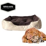 Hundebett Katzenbett Hundekorb Hundekissen Haustier Hundedecke Beideseitig Bezug abnehmenbar (AD-02, 90X70X20cm)
