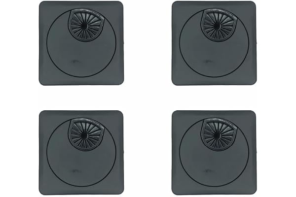 Foram Cable Manager Set of 4 Square Shape Z Black