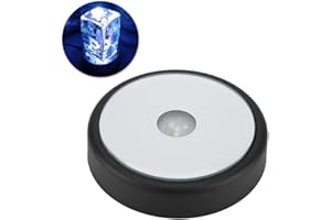 ZYYINI Tbest Base d'affichage de lumière LED, présentoir de lumière LED, support de lampe USB ou base de lumière LED ronde à piles avec 6 lumières changeantes de couleur parfaites pour la maison