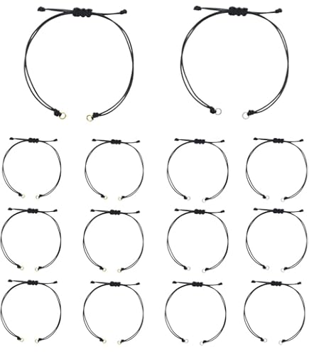 UR URLIFEHALL 40 braccialetti dell'amicizia in nylon intrecciato regolabili in 10 colori con anelli aperti per la creazione di gioielli fai da te