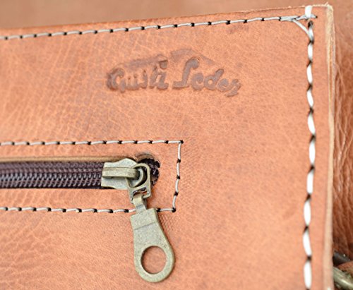 Gusti Leder nature „James“ Umhängetasche Vintage Laptoptasche 13,3″ Ledertasche Uni Beruf Collegetasche Aktentasche A4-Hefter Braun Hell B12 - 8