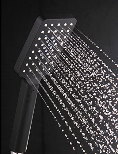 aquatimez-bathroom 3 Funktion Handbrause, mit Einfach push-control Button, ABS, schwarz, Square - 3