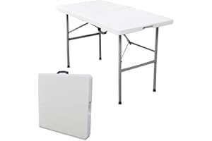 CILVANI SRL TAVOLO 122 X 60 X H74 TAVOLINO PIEGHEVOLE RICHIUDIBILE RESINA METALLO SAGRE FIERE