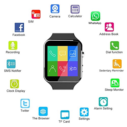 Smartwatch-Android-DeYoun-Bluetooth-Smart-Watch-Handy-Uhr-mit-Kamera-SIM-Karten-Einschub-Sport-Uhr-mit-Schrittzhler-Romte-Capture-Schlaftracker-fr-Android-Samsung-Galaxy-S8HTCSONYLGHuawei