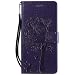 Produktbild NEXCURIO Moto G7 Power Hülle Leder, Handyhülle Tasche Leder Flip Case Brieftasche Etui mit Kartenfach Stoßfest Kratzfest Schutzhülle für Motorola Moto G7Power - NEKTU080188 Violett