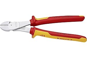 Knipex Szczypce tnące boczne o zwiększonym przełożeniu chromowane, z wielokomponentowymi nasadkami, izolowane wg VDE 250 mm 74 06 250