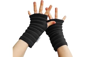 Anna Falcke Wristee® Kids Infant (4-6 yrs) fingerless gloves | Thermal Unisex Hand Warmer with Thumbhole(Black)