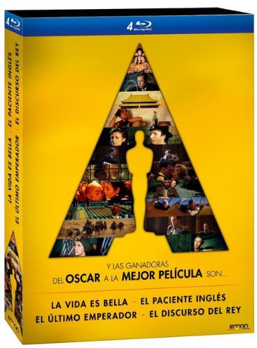 Pack 4 Mejores Películas Oscar: El Discurso Del Rey + El Paciente Inglés + El Último Emperador + La Vida Es Bella [Blu-ray]