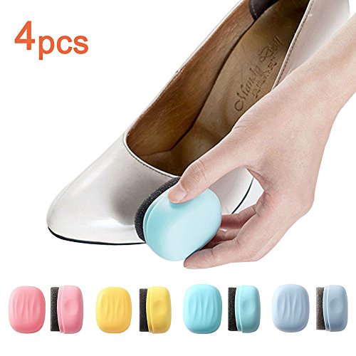 Preisvergleich Produktbild Lezed Farblose Schuhwachs,Leder Schuhe Pflege Öl,Schuhputzen Schwamm,Schuhpinsel,Lederpflege Produkt,Einfarbig(4Pcs)